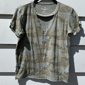 Camo V-Neck